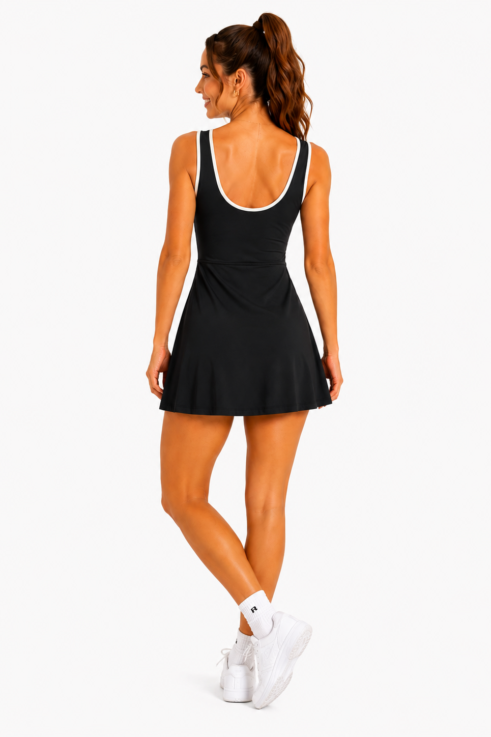 Color 5 White binding line activewear tennis skorts dress or romper
